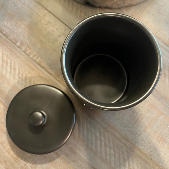 Rae Dunn ‘THINGS’ Black Ceramic Lidded Jar - Picture 3 of 5